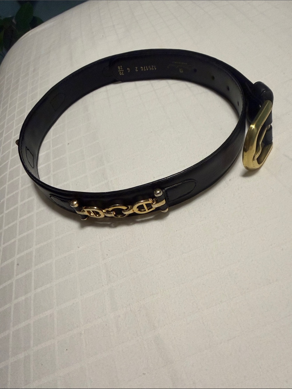 Salvatore Ferragamo® leather Gancini-link vintage belt